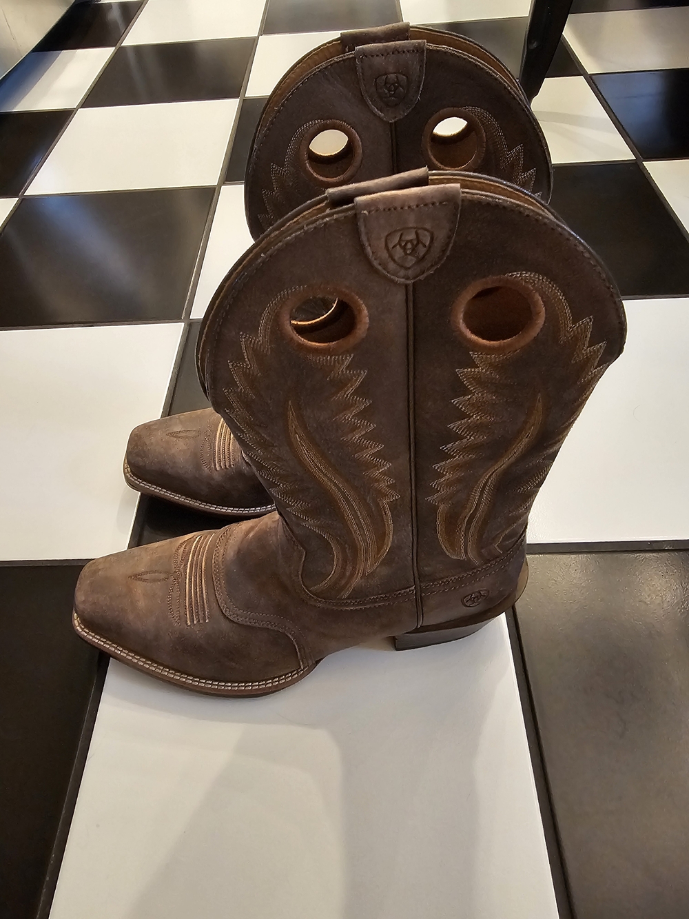 Ariat Men's Brown Western Pull-On Cowboy Boots - Picture 3 of 8